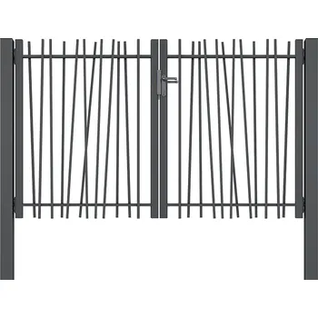 brána Brána CreaZen, dvoukřídlá, 4000 x 1500 mm, antracit, pozinkovaná, poplastovaná