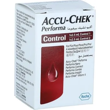 Odběrové pero Kontrolní roztok Accu - Chek Performa Control, 2 x 2,5 ml