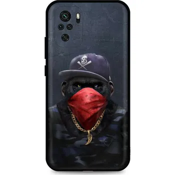 Pouzdro na mobilní telefon Kryt Xiaomi Redmi Note 10 silikon Monkey Gangster (obal neboli pouzdro na Xiaomi Redmi Note 10)