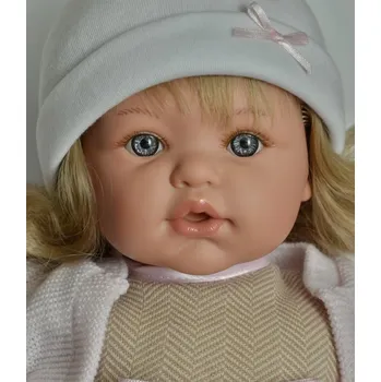 Panenka Susi - holčička v bílé čepici od firmy Lamagik ze Španělska (Španělská panenka Susi - 47 cm)