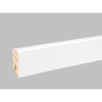 Průmyslové lepidlo Lišta obvodová Bílá na borovici 630 16x40x2400 mm