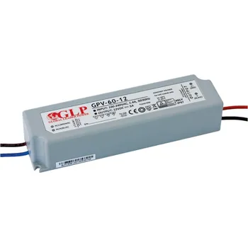 Napájecí zdroj pro osvětlení Zdroj napětí 12V 60W 5A IP67 GLP typ GPV-60-12