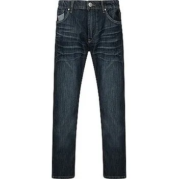 Pánské kalhoty Pánské rifle modré elastické stretch s vybledlým a pokrčeným efektem ODE-P20135 - 144