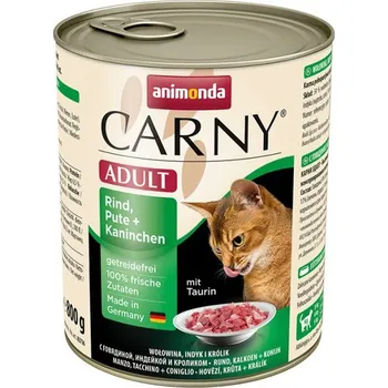 Krmivo pro kočku Animonda Carny Adult konzerva hovězí/krůta/králík