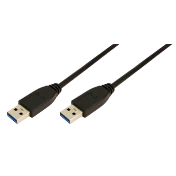Datový kabel  LogiLink Kabel USB 3.0 typu A do typu A, černý, 2m  