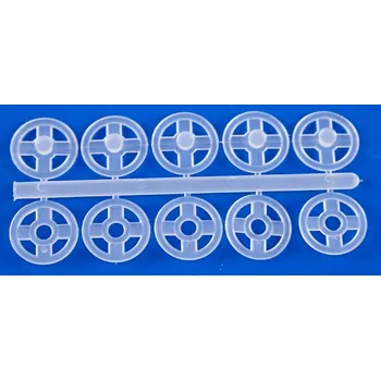 Knoflík Plastové patentky 5 ks - průhledná - průměr 1 cm