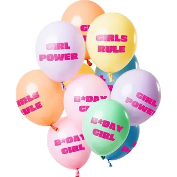 Folat Balónky buket Happy Birthday GIRL latexové 12 ks 30 cm
