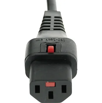 Prodlužovací kabel Kash IEC připojovací kabel C13/C14 IEC C13 zásuvka 10 A - úhlová zástrčka s ochranným kontaktem černá 3.00 m 1 ks