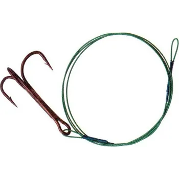 Albastar Ocelové Lanko s Trojhákem č.1/0 - 2x30cm/23kg