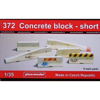 Plastikový model Plusmodel 1/35 Concrete block - short (6 resin parts)