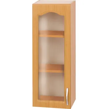 Kuchyňská linka Horní skříňka LORA MDF NEW KLASIK W40S, olše, levá, s čirým sklem