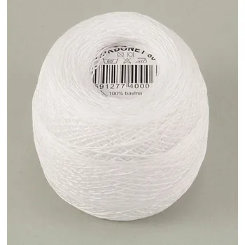 Příze Příze Kordonet č. 80 - bílá- číslo barvy 0010