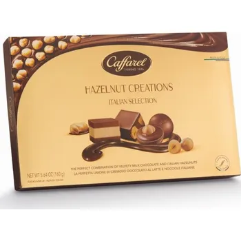 Cukrovinka Italská zlatá bonboniéra CAFFAREL 160g ITALIAN SELECTION (gianduja & celé oříšky / prémiový nugát & luxusní oříškové pralinky)