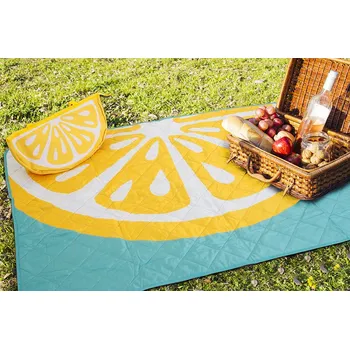 Povlečení B.E.S. - Petrovice, s.r.o. Pikniková deka s taškou 120x160cm - Citron