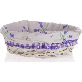 Velký oválný proutěný košík -Levander