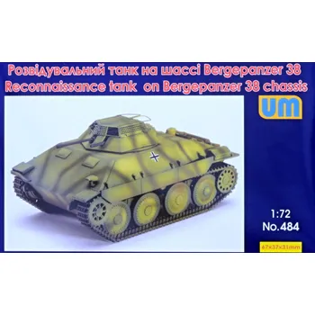 Plastikový model Unimodel 1/72 Reconnaissance tank on Bergepanzer 38 chassis