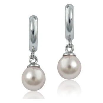Náušnice VE170 - Luxusní stříbrné náušnice s perlami