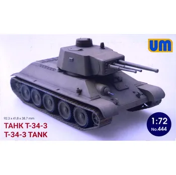 Plastikový model Unimodel 1/72 T-34-3 Tank