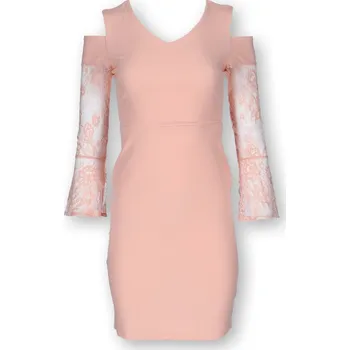 Dámské šaty D2623 Ema Móda barva: růžová, velikost: M
