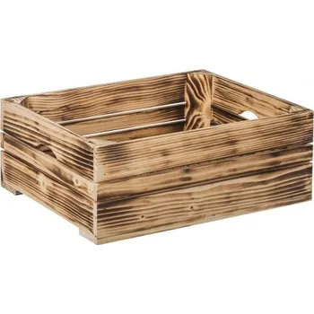 Úložný box Malá obdelníková opálená bedýnka