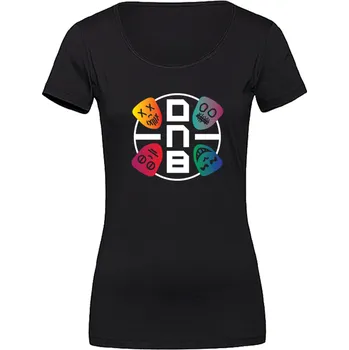 Dámské tričko Dámské tričko DNB MASKS Velikost: M, Barva: Černá - Design 1