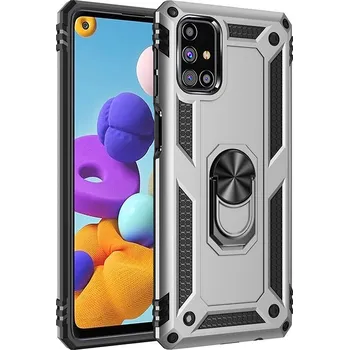 Pouzdro na mobilní telefon Armor ring obrněné ochranné pouzdro pro Samsung Galaxy S20 Barva: Stříbrná