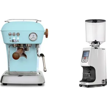 Kávovar Ascaso Dream PID, Kid Blue + Eureka Atom Specialty 75, white