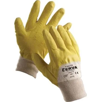 Pracovní rukavice CERVA TWITE pracovní rukavice polomáčené v latexu 1395