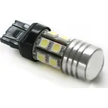 Interlook LED auto žárovka dvouvláknová s čočkou T20 12 SMD 5050 + 1 CREE W21W/5W studená bílá