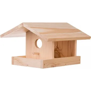 Hnízdní budka Dřevěná ptačí budka s velkou stříškou
