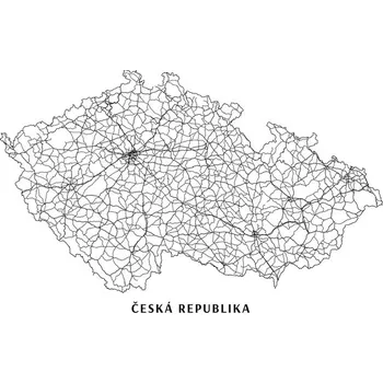 Plakát Plakát, Obraz - Česká republika black & white