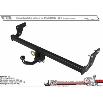 Tažné zařízení Tažné zařízení Hyundai i30 02/2017->07/2020 SV 001-482, SVC GROUP