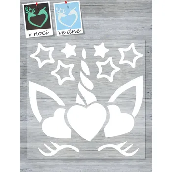 Engross Nažehlovací obrázek svítící ve tmě, jednorožec s hvězdami