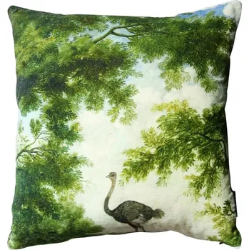 Dekorativní polštářek Sametový polštář s pštrosem - 45*45*10cm