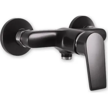 Vodovodní baterie Černá sprchová baterie Blackie Smart, nástěnná, pákové ovládání, matná černá / chrom