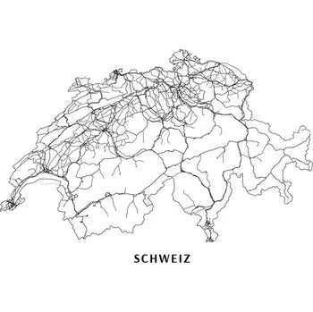 Plakát Plakát, Obraz - Švýcarsko black & white