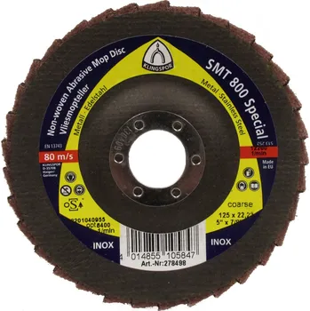 Brusný talíř Brusný lamelový talíř, vydutý, smt 800 special, 125x22,23, jemný