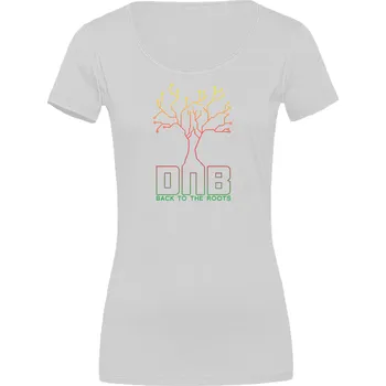 Dámské tričko Dámské tričko DNB Tree Velikost: L, Barva: Bílá - Design 1