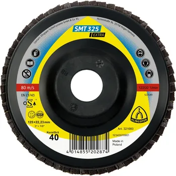 Brusný talíř Brusný lamelový talíř, rovný, smt 325 extra, 115x22,23/80