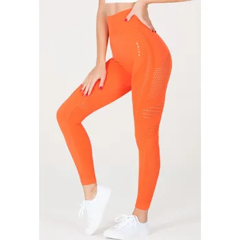 Dámské legíny Dámské Naine 2.0. Bezešvé Legíny - Gym Glamour oranžová M