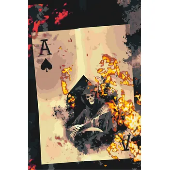 Malování podle čísel - Karta smrti Velikost: 40x60cm, Rámování: Pouze srolované plátno