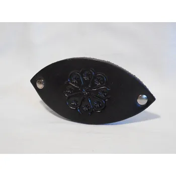 Kožená spona do vlasů č.14 Barva: Černá