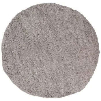Koberec Makro Abra Kulatý shaggy koberec jednobarevný SOHO P113A Šedý Rozměr: průměr 100 cm