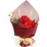 AWGifts Stojací mýdlová kytice červená