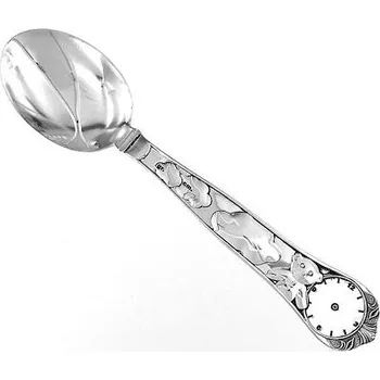 Příbor Stříbrná dětská lžička s medvídkem