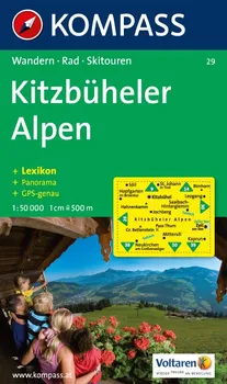 Kompass 29: Kitzbüheler Alpen 1:50 000 turistická mapa (2019)