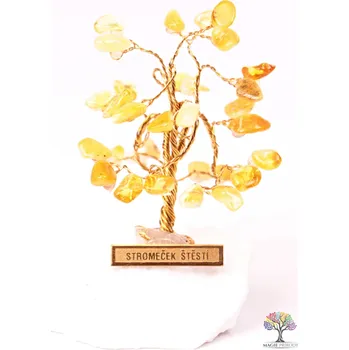 Drahý kámen Magieprirody.cz Jantarový stromeček štěstí 6 cm - R0 - #171