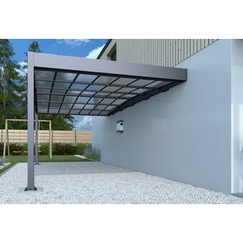 Přístřešek na auto Kovový přístřešek / carport ke zdi 315 x 502 cm Dekorhome
