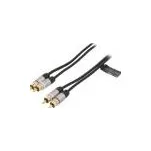 GOOBAY Kabel RCA vidlice x2,z obou stran 3m Povrch: zlacený černá