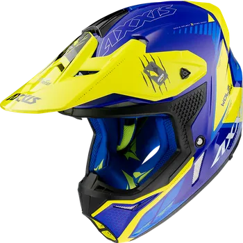 Helma na motorku Motokrosová helma AXXIS WOLF ABS star track c17 matná modrá Velikost: XS